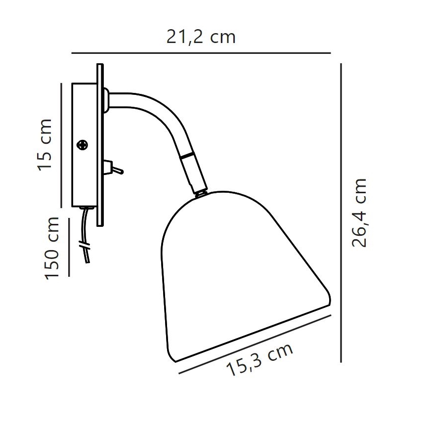 Nordlux - Zidna reflektorska svjetiljka FLEUR 1xE14/15W/230V
