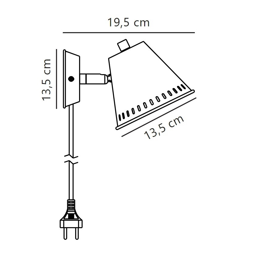 Nordlux - Zidna reflektorska svjetiljka PINE 1xGU10/15W/230V