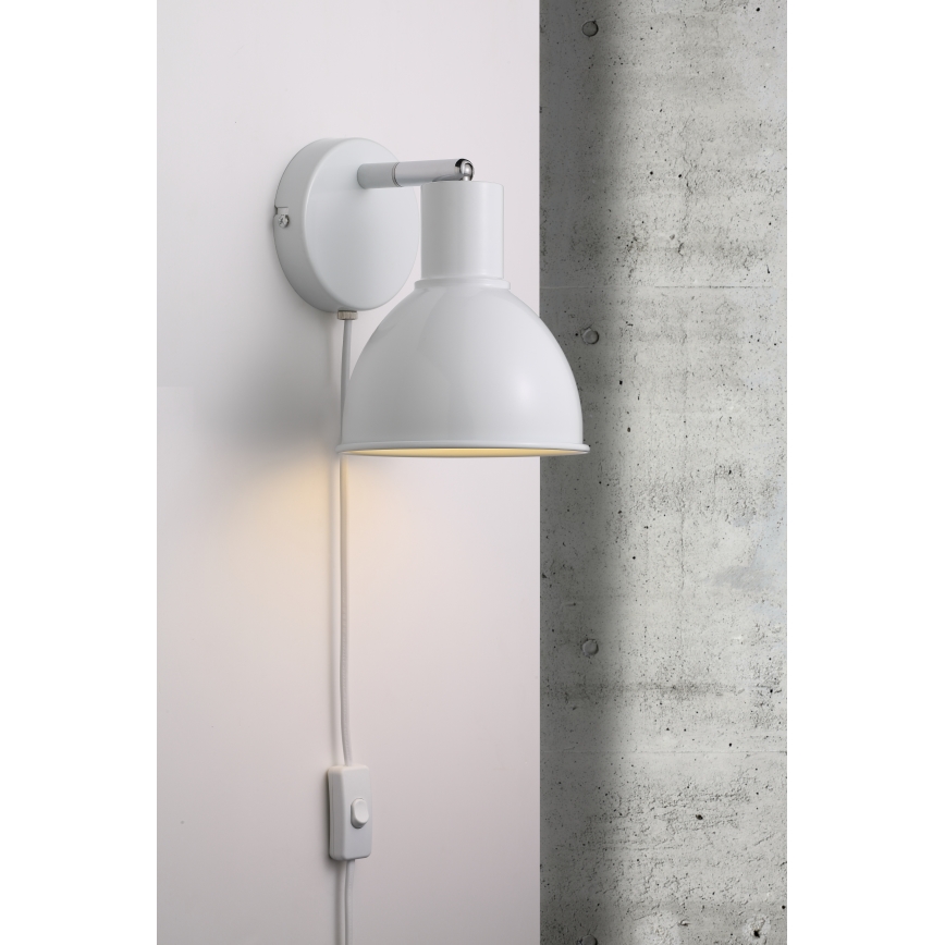 Nordlux - Zidna reflektorska svjetiljka POP 1xE27/18W/230V bijela