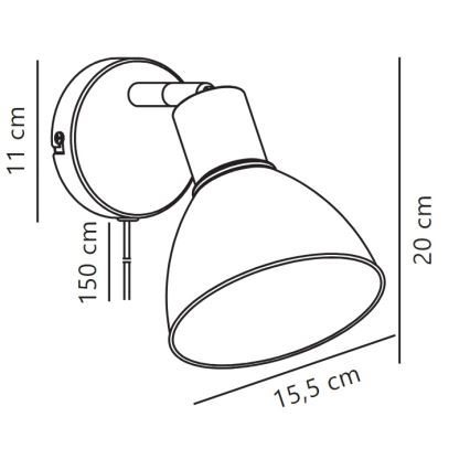 Nordlux - Zidna reflektorska svjetiljka POP 1xE27/18W/230V crna/sjajni krom