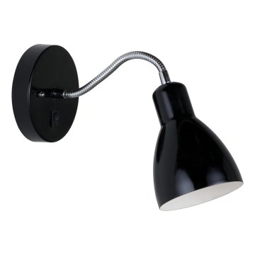 Nordlux - Zidna svjetiljka CYCLONE 1xE14/15W/230V crna