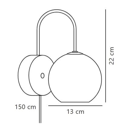 Nordlux - Zidna svjetiljka FRANCA 1xE14/40W/230V
