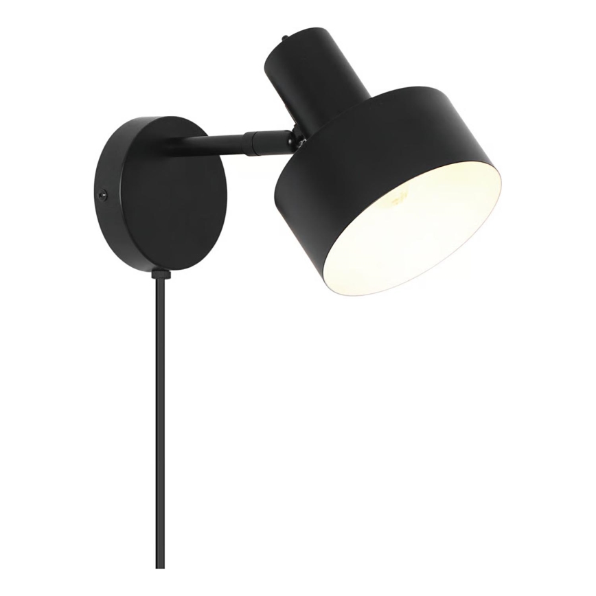 Nordlux - Zidna svjetiljka MATIS 1xE27/15W/230V crna