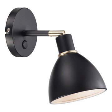 Nordlux - Zidna svjetiljka RAY 1xE14/25W/230V crna