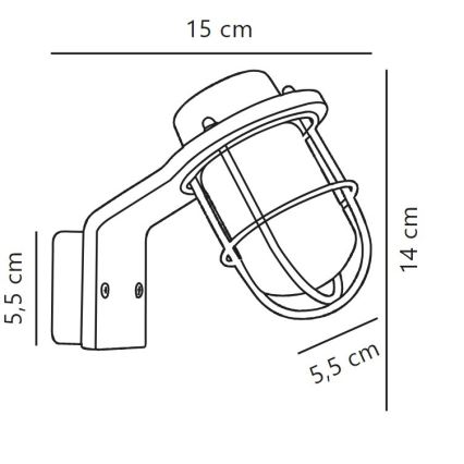 Nordlux - Zidna svjetiljka za kupaonicu MARINA 1xG9/40W/230V IP44 crna