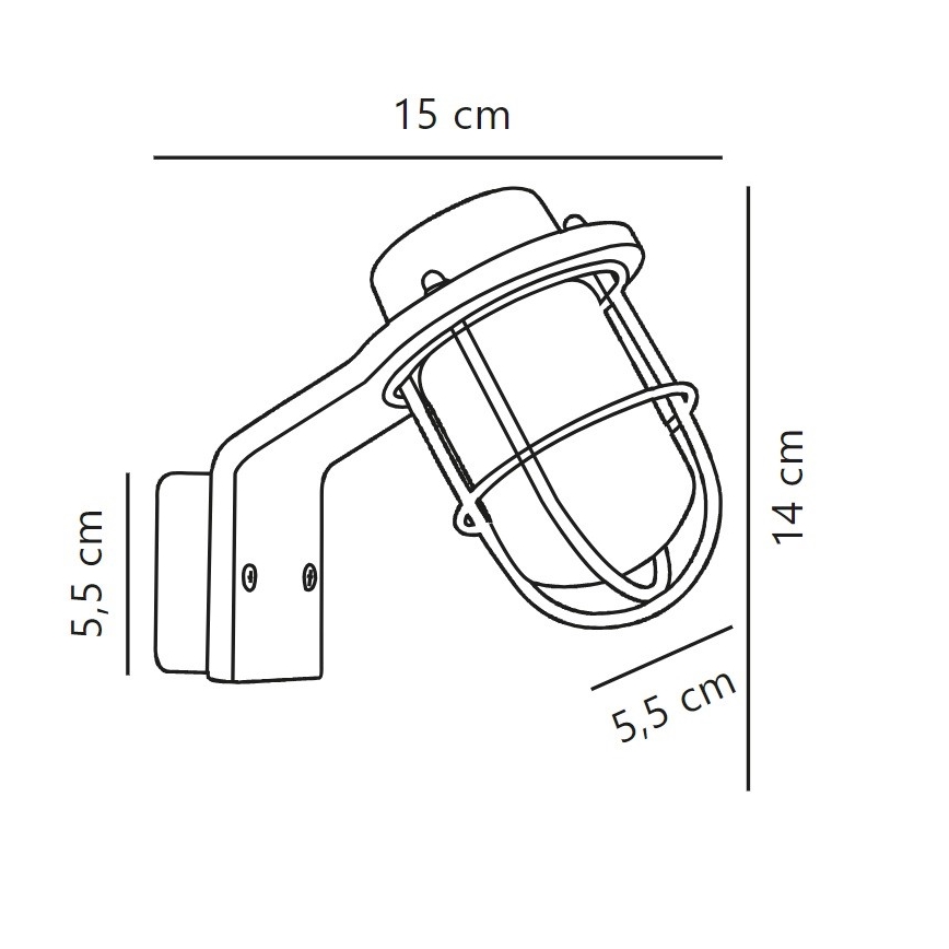 Nordlux - Zidna svjetiljka za kupaonicu MARINA 1xG9/40W/230V IP44 crna