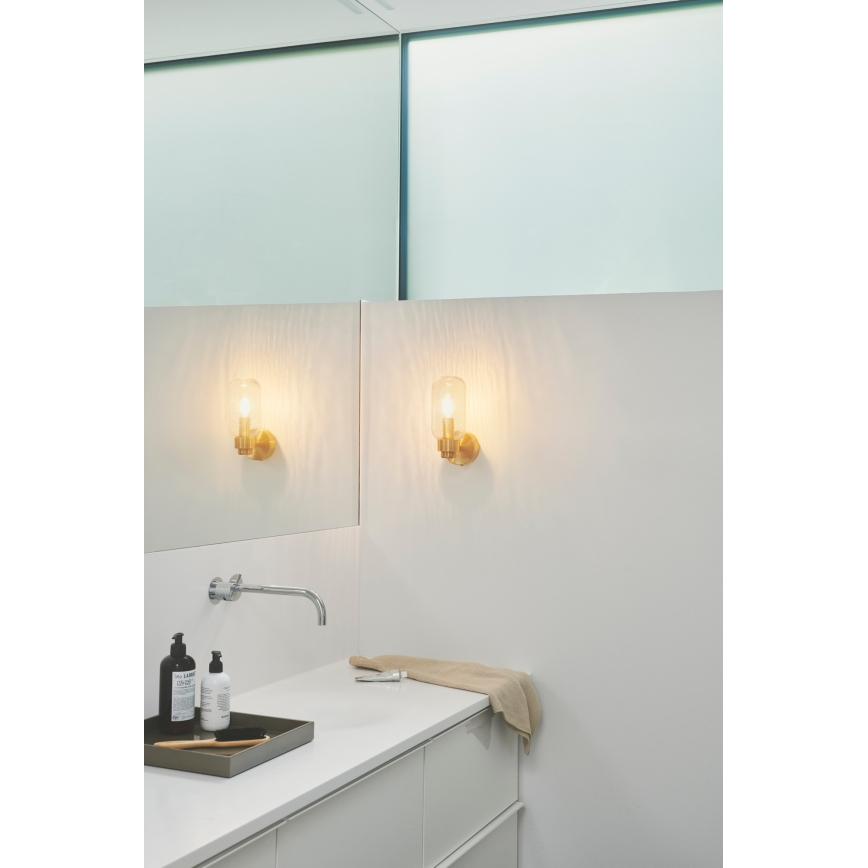 Nordlux - Zidna svjetiljka za kupaonicu TUTAN 1xE14/25W/230V IP44 mesing