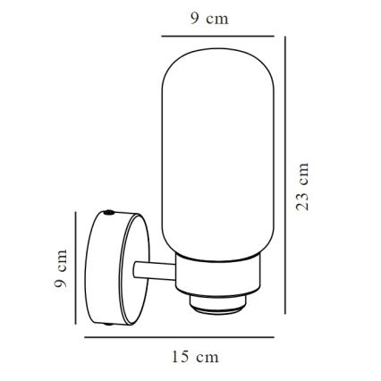 Nordlux - Zidna svjetiljka za kupaonicu TUTAN 1xE14/25W/230V IP44 mesing