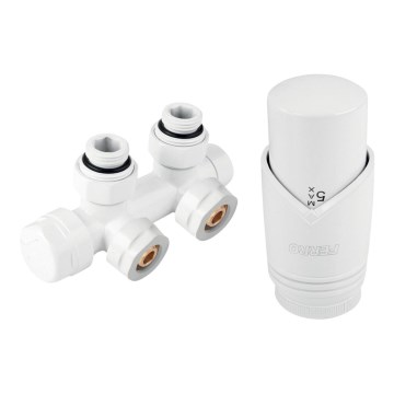 Novaservis - Komplet za radijatore sa središnjim priključkom, kutni, bijeli