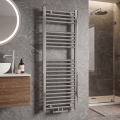 Novaservis - Kupaonski ljestvičasti radijator 318W/230V 120x45 cm sjajni krom ravan