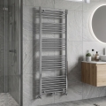 Novaservis - Kupaonski ljestvičasti radijator 544W/230V 160x60 cm sjajni krom ravan
