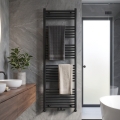 Novaservis - Kupaonski ljestvičasti radijator 836W/230V 160x60 cm crni ravan