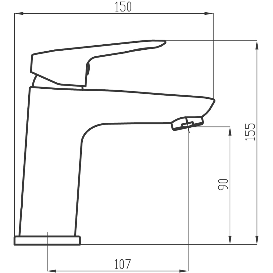 Novaservis - Miješalica za umivaonik METALIA 15,5 cm sjajni krom