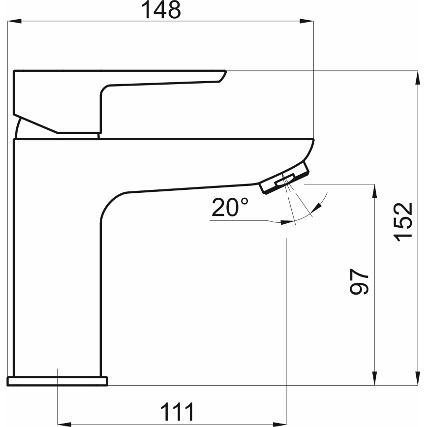 Novaservis - Miješalica za umivaonik METALIA ECO 15,2 cm sjajni krom