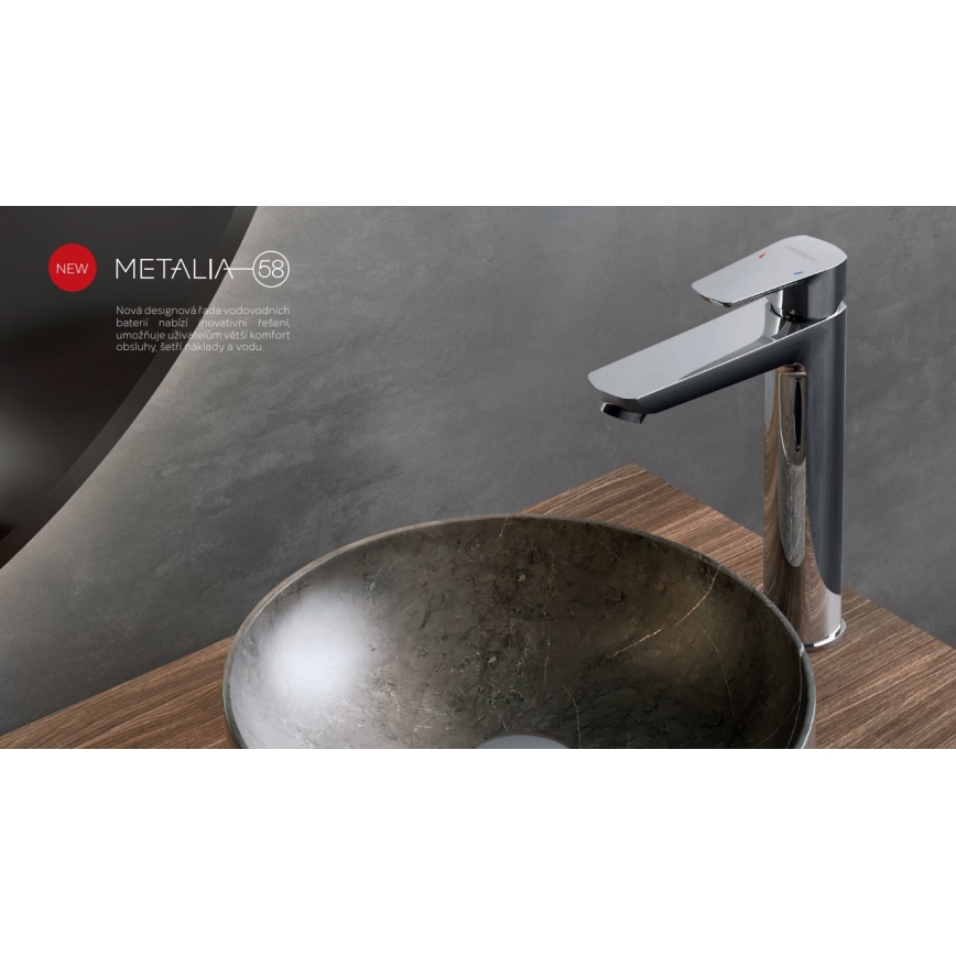 Novaservis - Miješalica za umivaonik METALIA ECO 25,7 cm sjajni krom