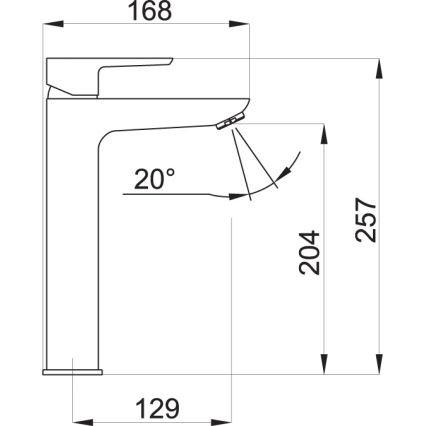Novaservis - Miješalica za umivaonik METALIA ECO 25,7 cm sjajni krom