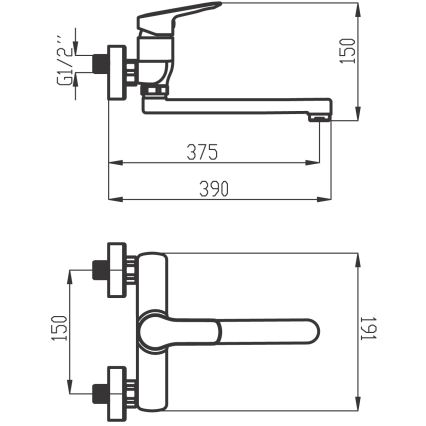 Novaservis - Slavina za sudoper/umivaonik METALIA sjajni krom