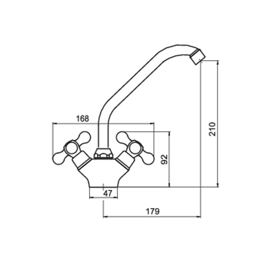 Novaservis - Slavina za sudoper FERRO ANTICA brončana