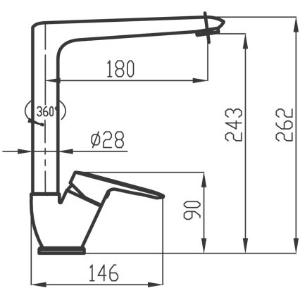 Novaservis - Slavina za sudoper METALIA 26,2 cm sjajni krom