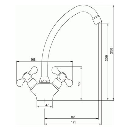 Novaservis - Slavina za sudoper TITANIA RETRO, polirani krom