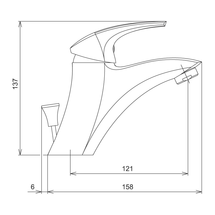 Novaservis - Slavina za umivaonik METALIA bijela