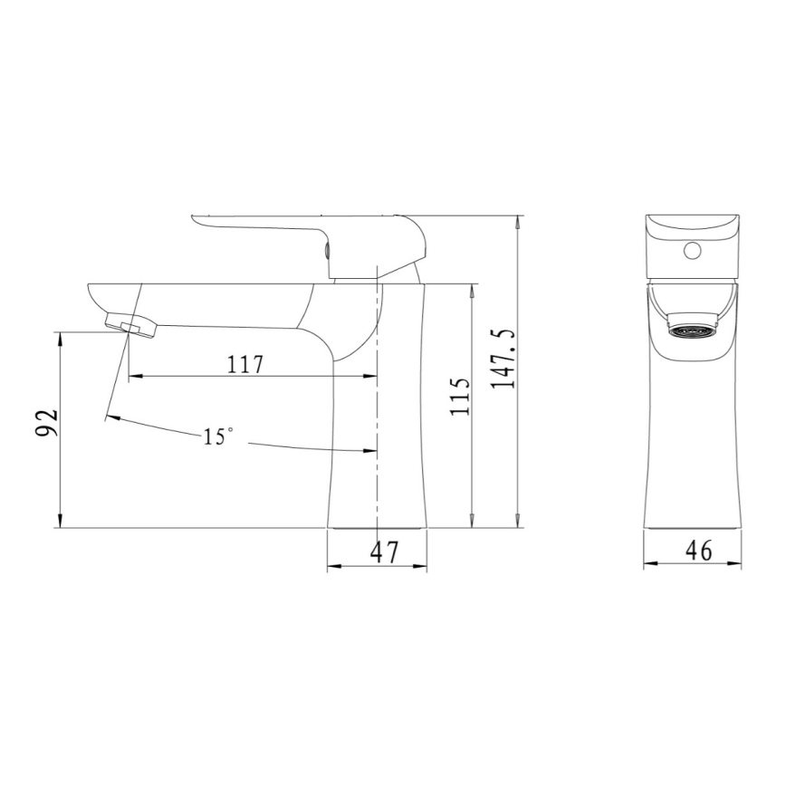 Novaservis - Slavina za umivaonik NOBLESS TINA bijela