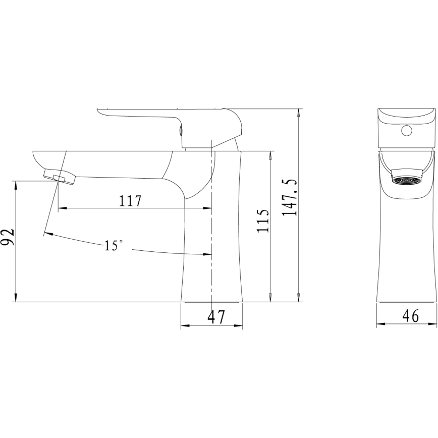 Novaservis - Slavina za umivaonik NOBLESS TINA, sjajni krom