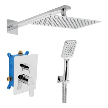 Novaservis - Tuš set s podžbuknom baterijom METALIA ECO sjajni krom
