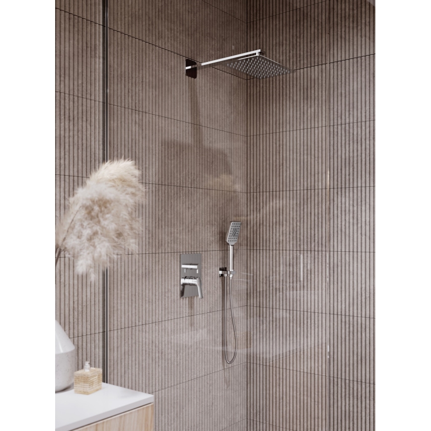 Novaservis - Tuš set s podžbuknom baterijom METALIA ECO sjajni krom