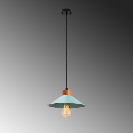 Odlivena lampa MANAVGAT 1xE27/40W/230V plava/smeđa