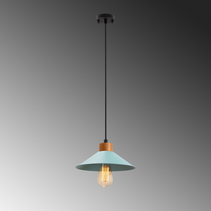 Odlivena lampa MANAVGAT 1xE27/40W/230V plava/smeđa