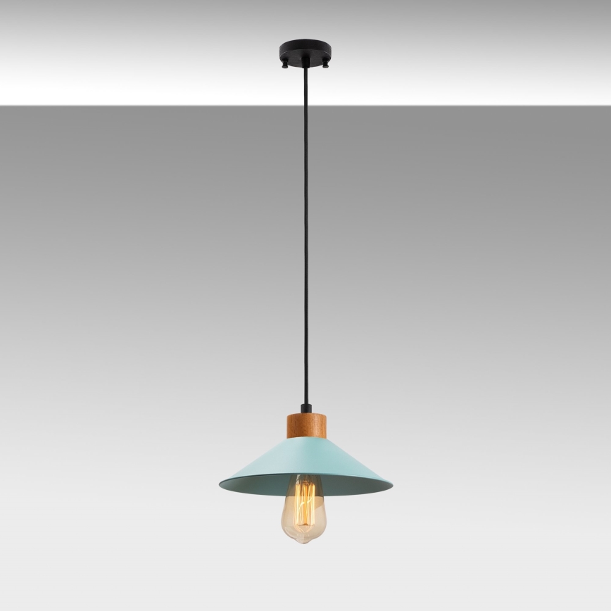 Odlivena lampa MANAVGAT 1xE27/40W/230V plava/smeđa