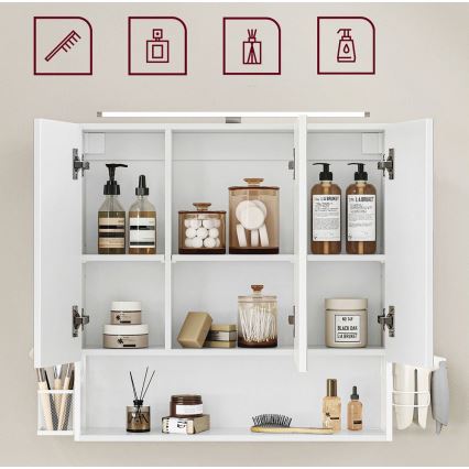 Ogledalni ormarić za kupaonicu SKY, bijeli