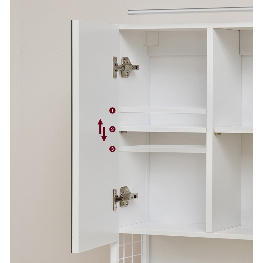 Ogledalni ormarić za kupaonicu SKY, bijeli