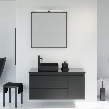 Ogledalo za kupaonicu BORGSTED 80x80 cm crno