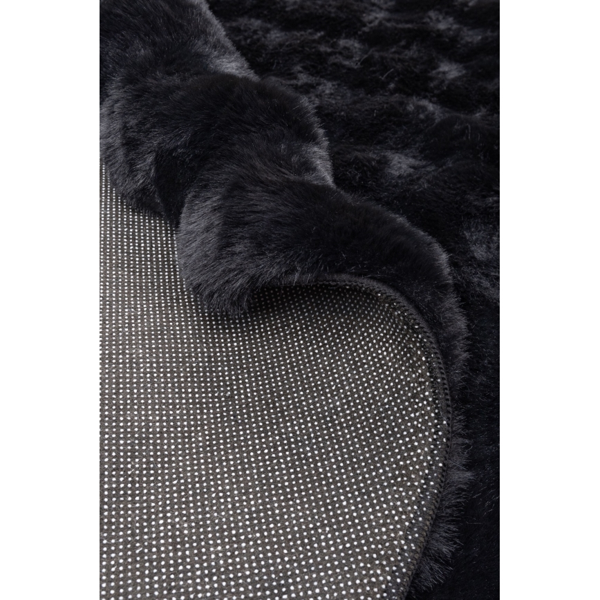 Okrugli tepih RABBIT BUBBLE 160 cm crni