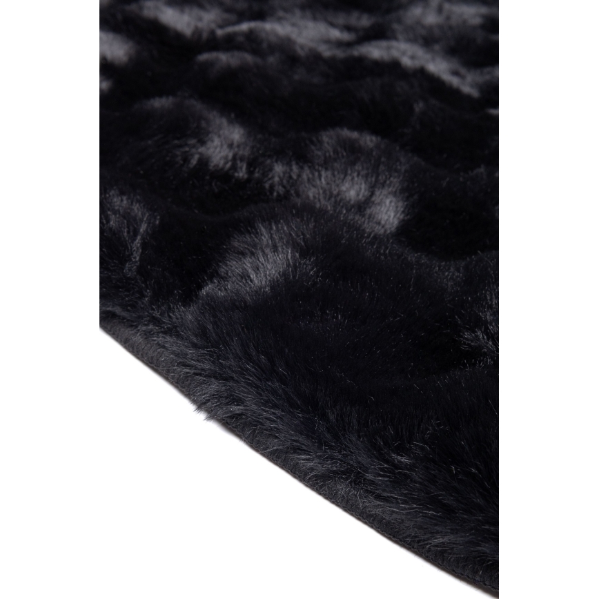 Okrugli tepih RABBIT BUBBLE 160 cm crni