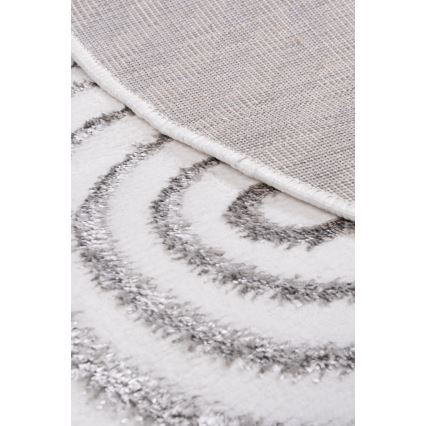 Okrugli tepih SALAMANCA 100 cm sivi/bijeli