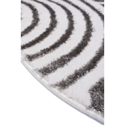 Okrugli tepih SALAMANCA 100 cm sivi/bijeli