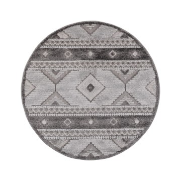 Okrugli vanjski tepih CHIARA 120 cm sivi