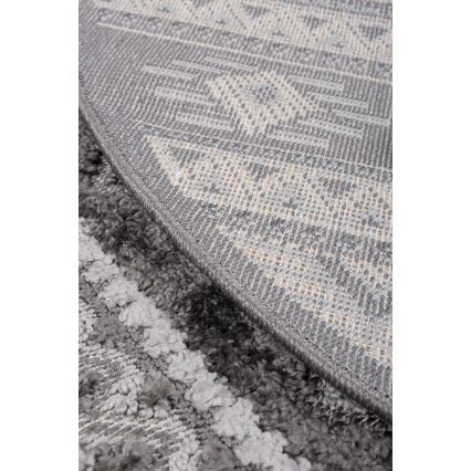 Okrugli vanjski tepih CHIARA 120 cm sivi