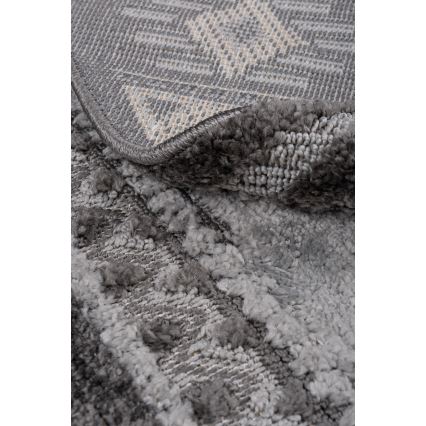 Okrugli vanjski tepih CHIARA 120 cm sivi
