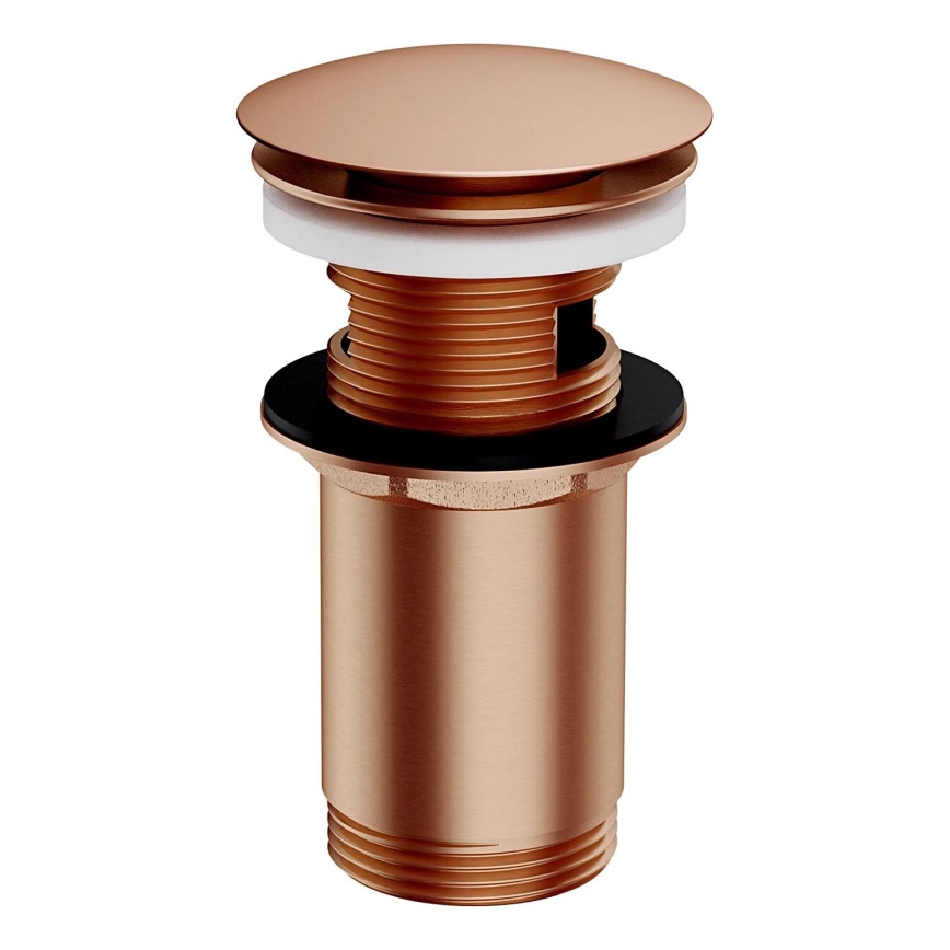 OMNIRES A706CPB - Gornji dio sifona za umivaonik CLICK-CLACK pr. 6,6 cm četkani bakar