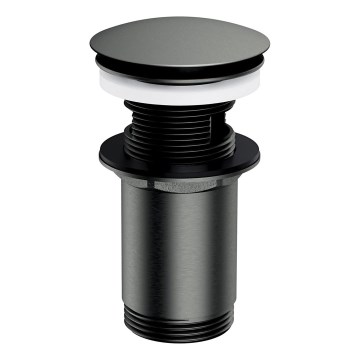OMNIRES A706GR - Odljev za umivaonik CLICK-CLACK promjera 6,6 cm u brušenom grafitu
