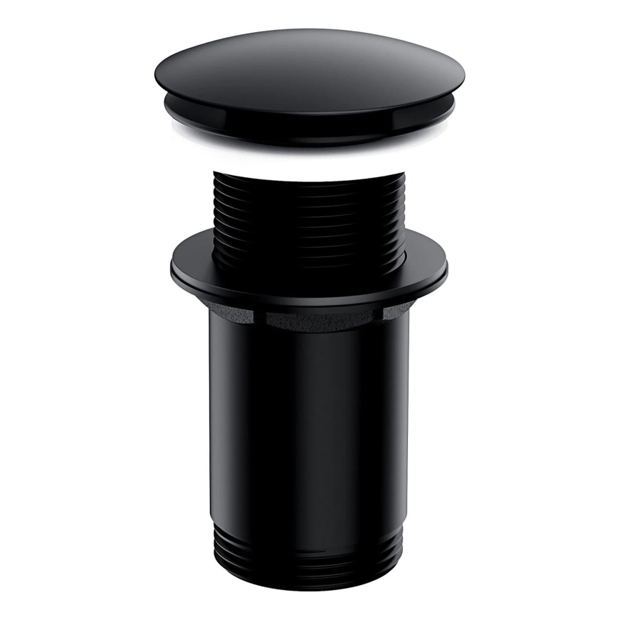 OMNIRES A716BL - Gornji dio sifona za umivaonik CLICK-CLACK pr. 6,6 cm polumat crna