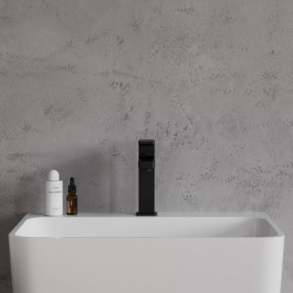 OMNIRES BA7810BL - Slavina za umivaonik BARETTI, 17 cm, mat crne boje