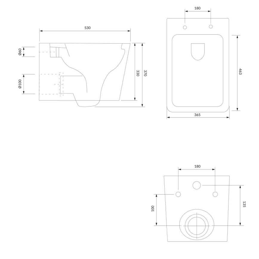OMNIRES BOSTONMWBP - Viseća WC školjka s daskom SoftClose BOSTON, keramika, visoki sjaj, bijela