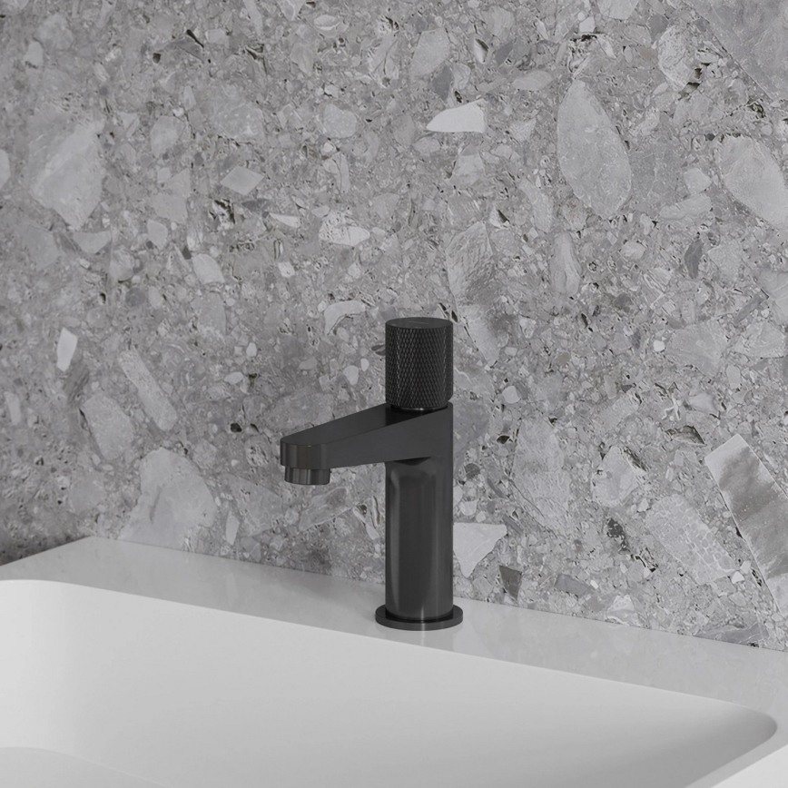 OMNIRES CT8010AT - Miješalica za umivaonik CONTOUR 16,6 cm brušeni antracit