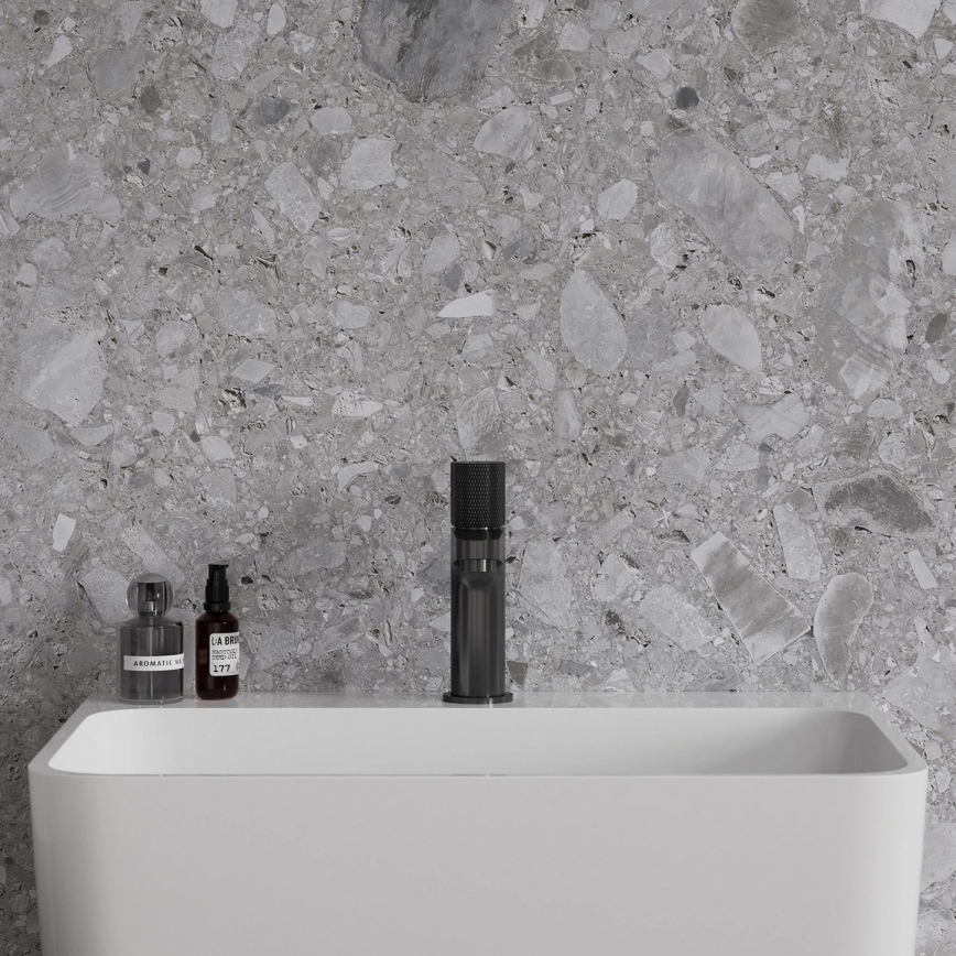 OMNIRES CT8010AT - Miješalica za umivaonik CONTOUR 16,6 cm brušeni antracit
