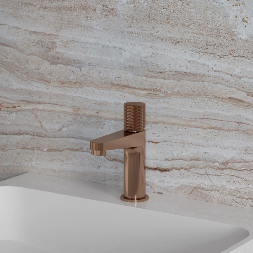 OMNIRES CT8010CPB - Slavina za umivaonik CONTOUR 16,6 cm, brušeni bakar